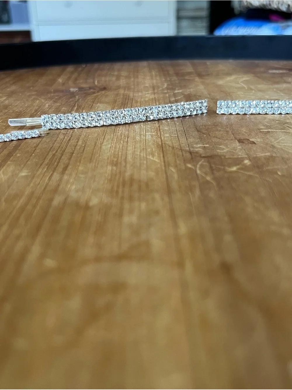 Silver Crystal Bar Hair Pins - Elegant Women’s Hair Accessories